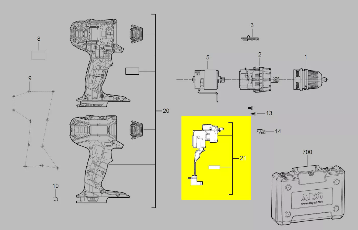 Interrupteur variateur réf. 4931480756 AEG